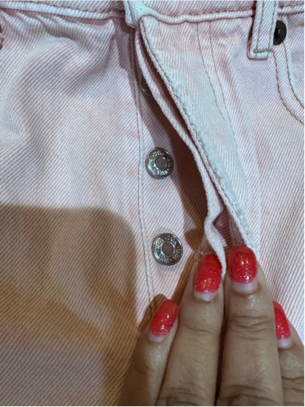 Zara Pink High-Rise Denim Shorts 4 - Picture 6 of 9